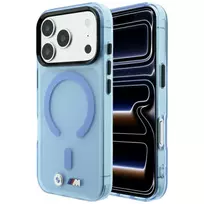 BMW M IML Frosted Metal Logo  AND  Trims phone case with MagSafe support for iPhone 17 Pro | iPhone 18 Pro blue
