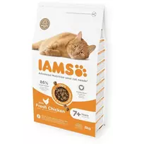 IAMS CAT SENIOR CHICKEN 3KG. Delicious chicken meat for senior cats over 7 years old