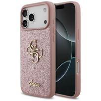 GUESS Etui Fixed Glitter Big 4G for iPhone 18 Pro Max / 17 Pro Max pink