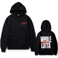 Hip Hop Rapper Playboi Carti Whole Lotta Red Graphic Hoodies Men Women Fashion Oversized Pullover Hoodie Sweatshirt S black