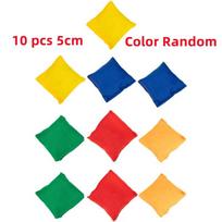 Pcs 10 Sand Throw Bean Bag Portable Bags Sandbag Toys Children Playthings Kids Manual Supple Sandbags Canvas Toss Game Gift blue