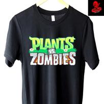 Men's and Women's T-shirts Plants Vs Zombies Retro Gamer Tee | Unisex Cotton XL black