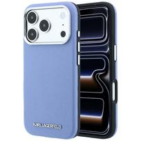Karl Lagerfeld Grained Elongated Logo MagSafe Case for iPhone 17 Pro Max / 18 Pro Max - Blue