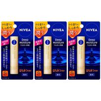 NIVEA Deep Moisture Lip Balm [All 2 Types] 2.2g - Hydrating Lip Care blue