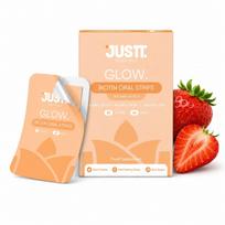 JUSTT ESSENTIALS Glow Biotin Oral Strips for Healthy Hair, Radiant Skin & Strong Nails | Pack of 1, 30 Days Pack | 10,000 mcg Sesbania Extract |