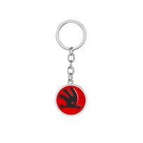 Car valve cap Metal Badge Pendant Auto Emblem Keychain Gift Keyring For Skoda Kodiaq Octavia Fabia Karoq Enyaq Kamiq Superb VRS fxcp23 white