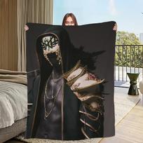 S-Sleep Token Net Arkadijoje Antklodė Flanelinė šiltas komfortas minkšta pliušinė antklodė Piknikui lovoms sofoms namams ir miegamiesiems 75cmx90cm gray