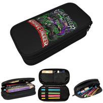 Monster Jam Grave Digger Monster Truck Pencil Case for Boy Girl School Pen Box Pencil Bag Stationery Supplies Pen Holder Bag 21x10.5x5cm black