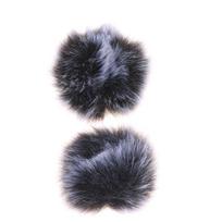 2/4PCS 4cm Universal Lavalier Microphone Furry Windscreen Fur Windshield Wind Muff Soft Microphone Accessories black