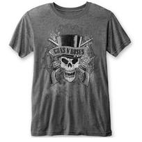 Guns N' Roses Faded Skull Official Tee T-Shirt Mens Unisex M black