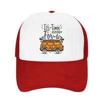 ItS Time For A New Adventure Sun Hats  Stylish UnisexTeens Mesh Trucker Hat Dropshipping Design Outdoor Sport Baseball Caps One Size white