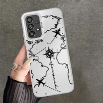 Phone Cover Case for Samsung Galaxy A54 A23 A71 A13 A32 A36 A17 A52 A16 A34 A25 A73 A72 A12 A14 A56 Airplane Route Galaxy A13 4G gray