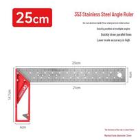 KAPRO 353 Stainless Steel Angle Ruler & 354 Aluminum Right Angle 90° Multi-Functional Ruler Other gray