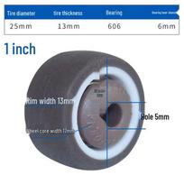 1-2 Inch TPE Rubber Silent Swivel Caster Wheels for Furniture and Cabinets