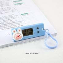 Childrens Cartoon Electronic Clock With Timer For Study Room And Exam Timing Blue Bunny gray