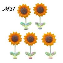 Vibrant Flower Car Decor 5Pcs Wobble Sunflower Dashboard Decor, Resin Spring Ornament Gift for New Drivers with Non Slip Adhesive, Cute Shaking Office orange