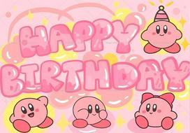 Star Kirby Pink Hero Backdrop Cartoon Cute Character Kids Birthday Party Decoration Baby Shower Photo Banner Photography Props 47.2x31.5inch/120*80cm pink