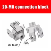 1Pcs M6-M12 Thread Size Caster Foot Wheel Cup Connection Block  For Aluminum Profile Connections 1Pcs 2020 M8