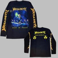 Vyriški roko grupės Megadeth ilgomis rankovėmis marškinėliai Megadeth grupė 3D spausdinimo marškinėliai Vyrams Moterims Mada Hip Hop Sportiniai viršutiniai drabužiai Marškinėliai Vyriški drabužiai 2XL black