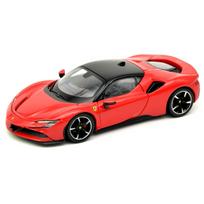 Bburago Ferrari SF90 Stradale Raudonasis Kambarys Atidaromas Metalinis Modelis Baigtas Produktas 1/24 [Variklio Versija] / Automobilis, 18-26028(CN) red