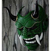 Resin Red Prajnaparamita Mask Cosplay Hannya Drama Noh Mask Halloween Ball Surrounding Ghost Face Cosplay Prop black