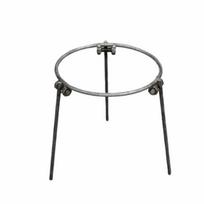 Heavy Duty Pot Rack Foldable Camping Grill Dutch Oven Holder Grilling Stand  Lawn BBQ 20cm-single loop gray