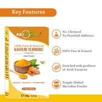 Indo Organic Pure Turmeric/Kasturi Haldi Powder is the Perfect Skincare Solution for Face Pack orange