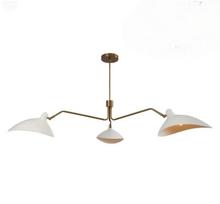 Semi Flush Mount Chandelier Mid Century Modern Brass 3 Shade Ceiling Light Fixture Handmade Kitchen & Living Room Light New Home Decor Gift balta