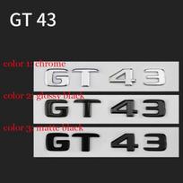 GT 43 Emblem  for Mercedes Benz AMG GT GT43 GT50 GTR GTS GTC C63S E63S GLC63S Car Styling Trunk 3D Sticker Auto Accessories GT43 gloosy black gray
