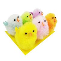 Mini Pliušiniai Velykiniai Viščiukai Pūkuoti Netikri Pompom Viščiukai Miniatiūrinės Ūkio Gyvūnų Figūrėlės Vakarėlių Dovanėlėms DIY Rankdarbiams Stalo Dekoravimui A beige
