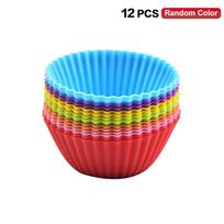 12/24Pcs Silicone Lunch Box Dividers Bento Lunch Box Dividers Lunch Dividers Dish Cups Salad Dressing For Kids Lunch Accessories blue