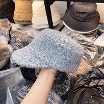 Korean Style Plush Newsboy Cap | British Flat Top Winter Warm Hat | Women's Fashion Peaked Cap 54-59CM