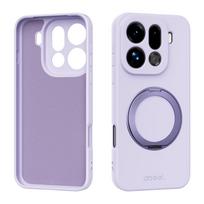 X9Pro Magnetic Phone Case for Oppo Find X9 Pro Camera Lens Bumper Bracket Skin-friendly Feel Liquid Silicone Protective Cover OPPO Find X9 Pro šviesiai violetinė spalva