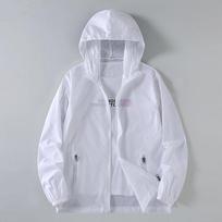 Men Sunscreen Jacket New Outdoor Fishing Sports Ice Silk Breathable and UV Resistant Skin Coat Summer Windbreaker M white