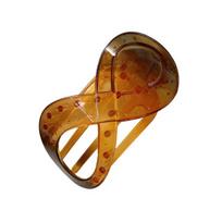 Hair Claw Minimalist 8-Character Design Frosted Transparent Texture Large Tooth Shark Hair Clip Hair Accessory G brown