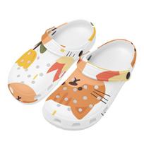 Casual Pattern EVA Clogs Adult Unisex Lightweight Breathable Slip On Casual Shoes Soft Sole Summer Sandals Casual Walking 36 balta