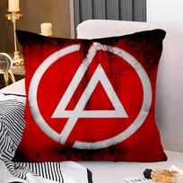 Band L-Linkin Cool P-Park Cushion Cover Inches Farmhouse Decor Home Throw Pillow Covers For Couch Decorations Peach skin 18*18(CM)-1Pcs red