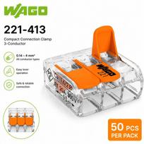 WAGO universalioji laidų jungtis 3 × 0,14–4 mm² – 50 vnt.