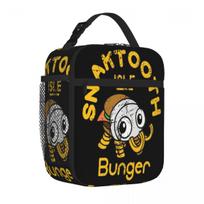 Bestselling Bunger Bugsnax Fan Art Snaktooth Isle Bunger Art Trendy Foldable Lunch Bag Homeschool Dining Shoulder Lunch Bag One Size black