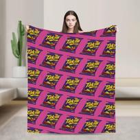 Vibrant T-Takis Chili Plush Blankets Students Flannel Throw Blanket For Outdoor Warm Soft Design Bedspread Birthday Present Size: 75*100cm, Weight: 230 GSM pink