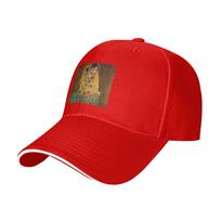 The Kiss by Gustav Klimt (  ) Cap Casual Baseball Caps Adjustable Hat Hip Hop Summer Unisex Baseball Hats Customizable One Size red