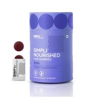 Biotin Hair Gummies for Hair Fall, Growth & Strength - Vegan, Strawberry Flavor - 30 Chewables - Simpli Supplemented