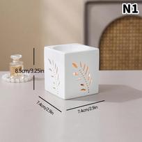 Baltas Keramikos Smilkalinė Žvakė Eterinio Aliejaus Aromaterapijos Difuzorius Tuščia Šildymo Krosnelė Vidurio Rytų Namų Dekoro Ornamentas white