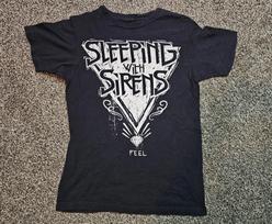 Sleeping With Sirens Band Gift for Fan Short Sleeve S to 5XL T-shirt MD83 XXXXL gray