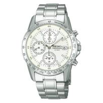 Seiko Selection SBTQ039 Chronograph Watch White Dial Men's balta