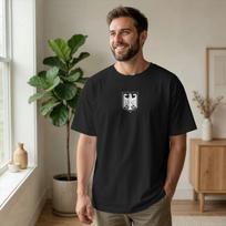 Vokietijos herbas Vokiečių erelis T-shirt vyrams Deutsche Vintage medvilninis marškinėlis apvalia kaklo iškirpte trumpomis rankovėmis XXL gray