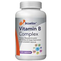 Bcuelov Vitamin B Complex with Choline & Inositol, 120 Capsules 120 Capsules