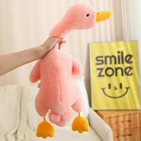 Plush Toy Duck Voice Toy Screaming Duck Pillow Animal Doll Pet Training Toy Dog Accessories Boy Girl Children Birthday Gifts 35cm rožinė