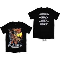 Wu-Tang Clan T-Shirt: Tour '23 Dragon Back Print (Back Print & Ex-Tour) OFFICIAL 3XL gray