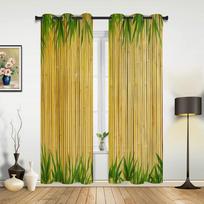 Bambuko plaustas Geltonos langų užuolaidos Namų dekoravimas Svetainės užuolaidos Langų apmušalai Užuolaidos Virtuvės Miegamojo 135W x 60H(cm) x1 beige